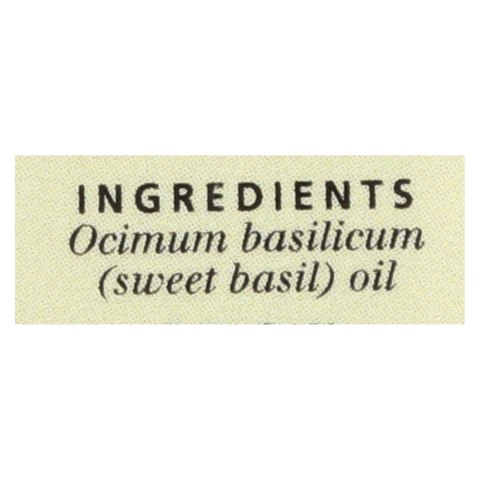 Aura Cacia Pure Basil Essential Oil, 0.5 Fluid Ounces