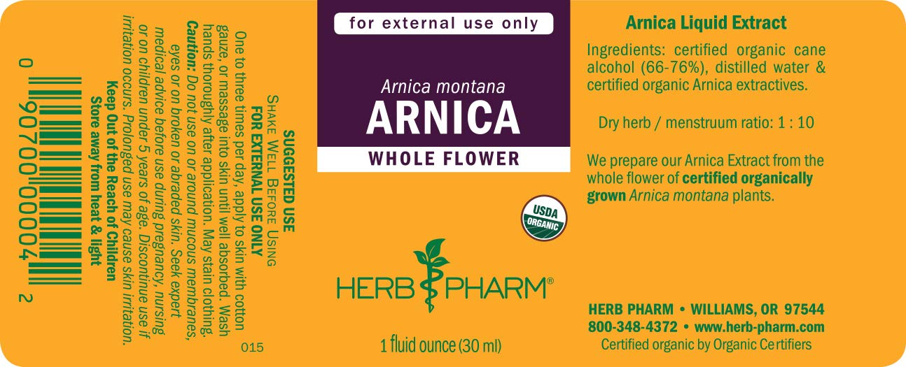 Arnica Whole Flower, 1 Oz by Herb Pharm (Pack of 3)