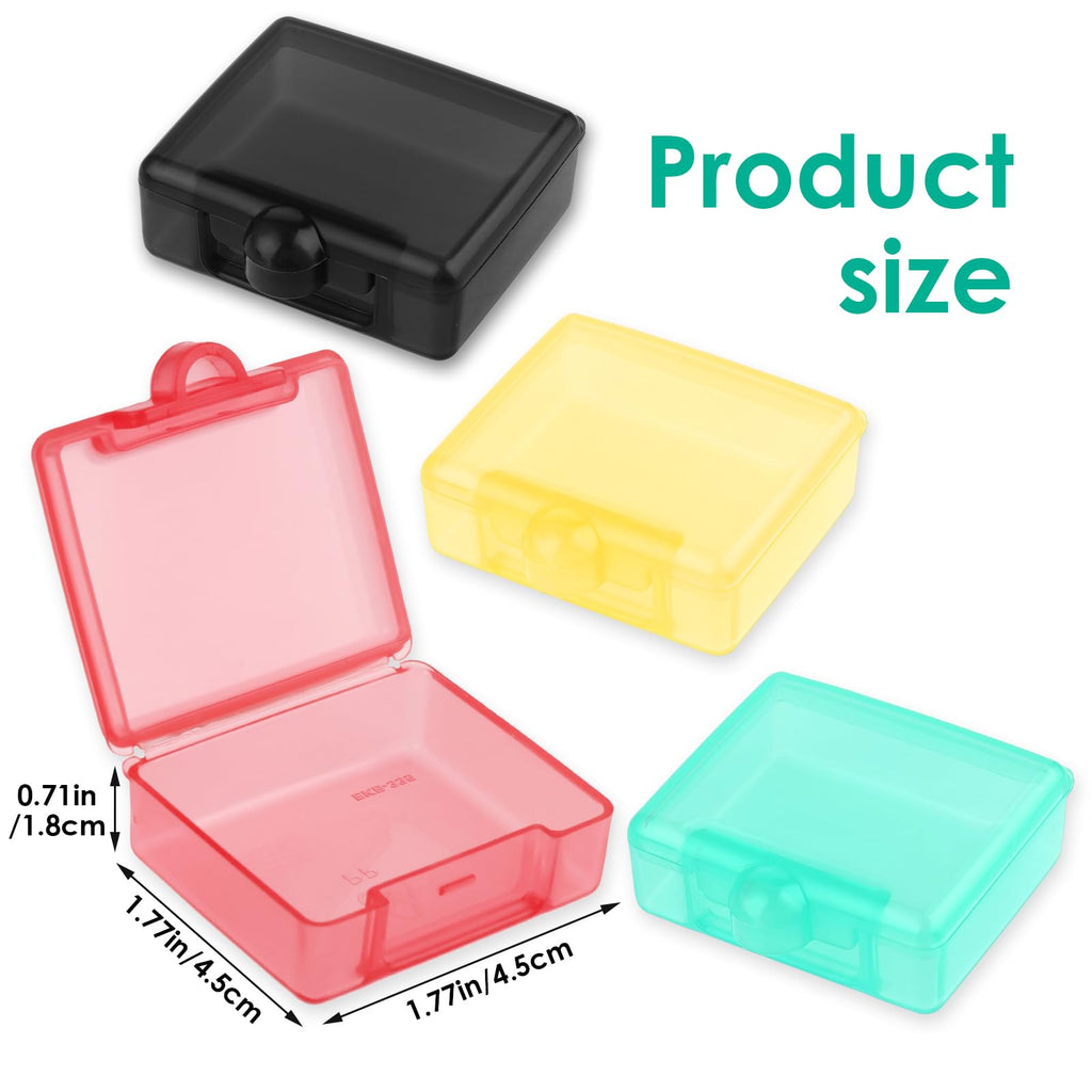 ElevateTech 4 Pcs Small Pill Box, Travel Pill Organizer Cute Proof Pocket Pill Case Mini Portable Medicine Vitamin Box Clear Pla