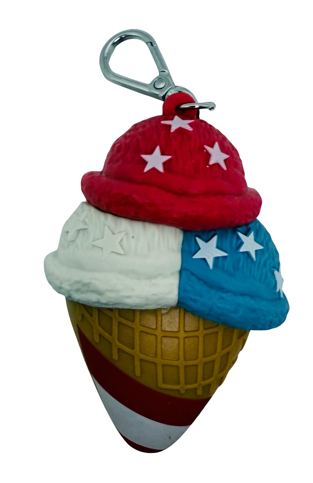Bath and Body Works Red, White, Blue With Stars Ice Cream Cone Pocketbac Hand Sanitzer Holder