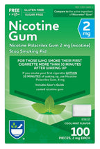 Rite Aid Nicotine Gum, Cool Mint Flavor, 2 mg - 100 Count | Quit Smoking Aid | Nicotine Replacement Gum | Stop Smoking Aids That