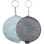 2PCS INVODA Portable Pill Box Storage Bag Soft Felt Zipper Pouch to Protect Medicine Cases from Breakage & Scattering Light Gray