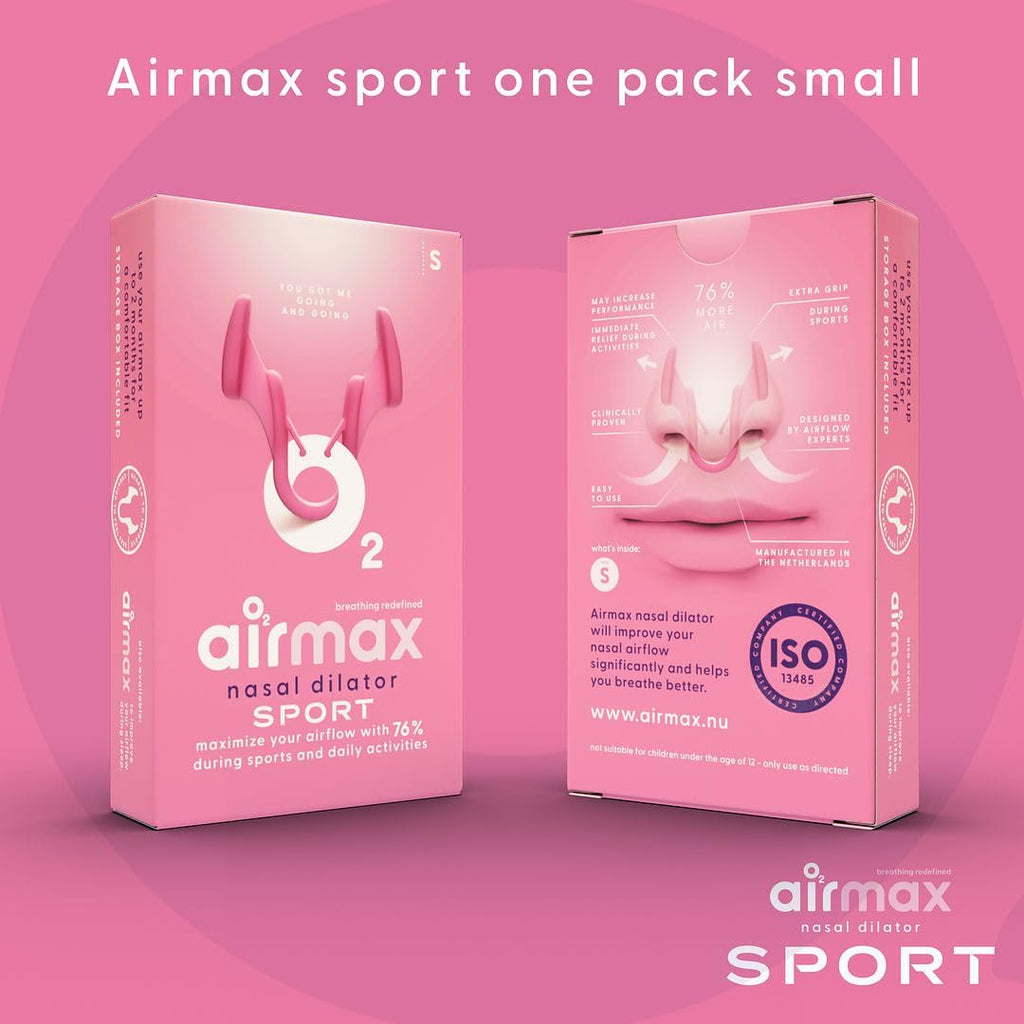 Airmax Unisex Sport Nasal Dilators One-Pack - Easy, Safe, and Comfortable Breathing Aid - Improves Airflow - Transparent - Small