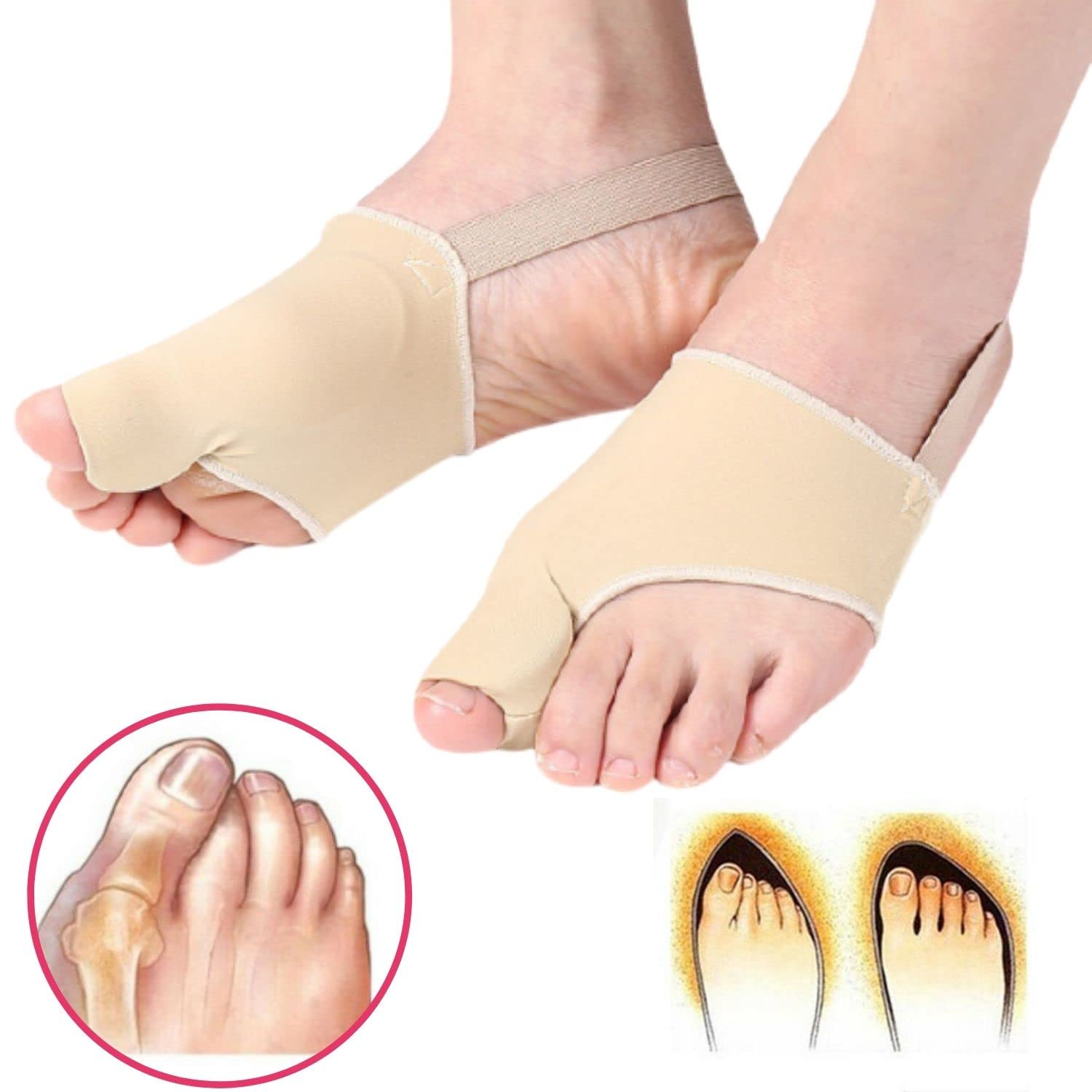 ERINSHOP Bunion Socks Corrector for Pain Relief Hallux Valgus, Splint, Straightener Orthopedic, Separator Pad Brace Sleeve Toe S