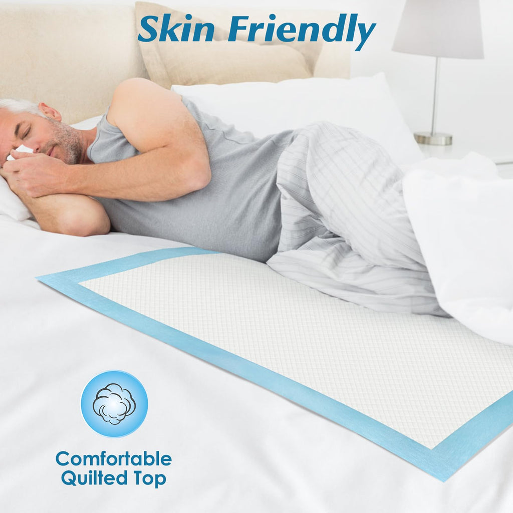 50 Count 36 x 36 Super Absorbency Disposable Underpads - Leakproof Quick Drying Pads for Baby, Puppy & Adults, Bed Pads, Inconti