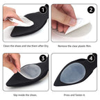 Dr. Shoesert Non-Slip Shoes Pads Adhesive Shoe Sole Protectors, High Heels Anti-Slip Shoe Grips (White - 3 Pairs)