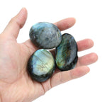 Nvzi Labradorite Crystal, Labradorite Tumbled Stone, Palm Stone, Worry Stones for Anxiety, Healing Crystal Gemstones, Crystals a