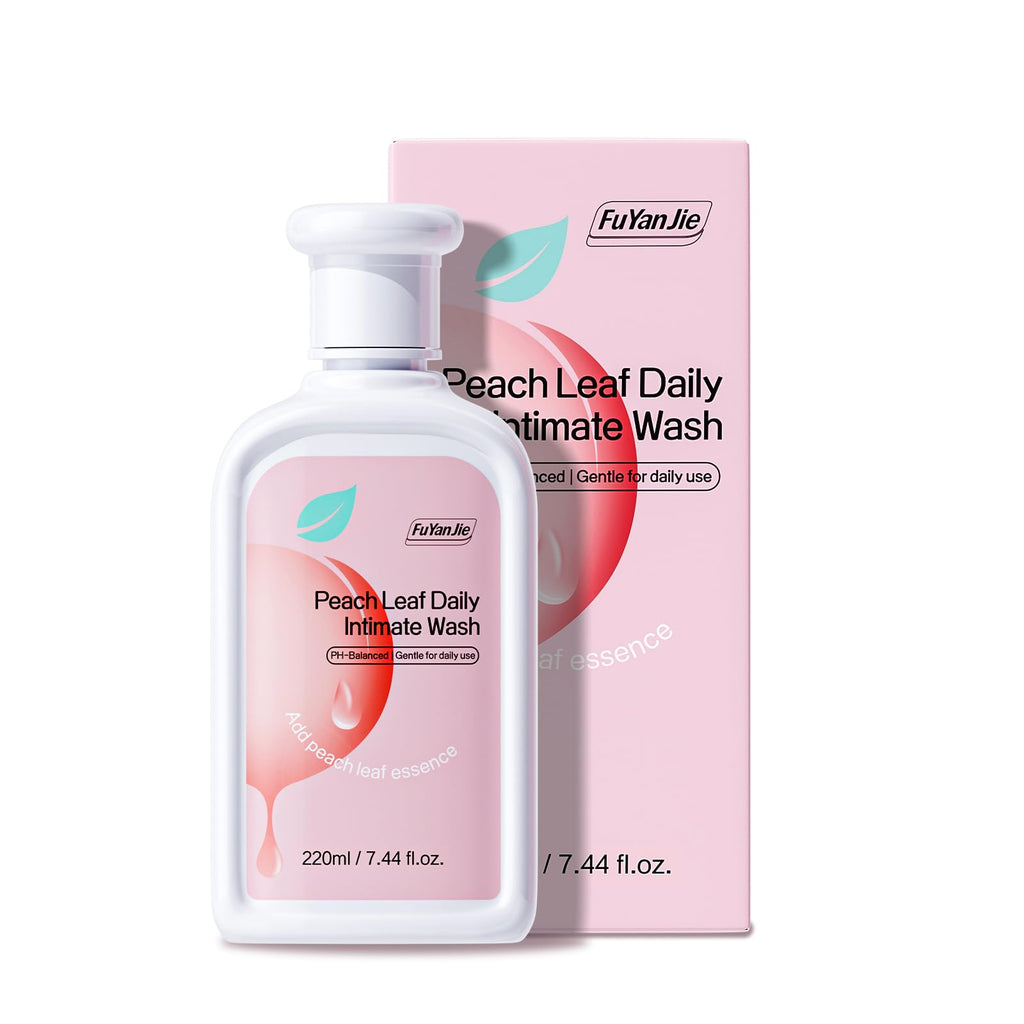 FuYanJie Peach Leaf Feminine Wash For intimate area Hygiene and Itchy, pH Balanced Body Wash with Lactic Acid For Sensitive Skin