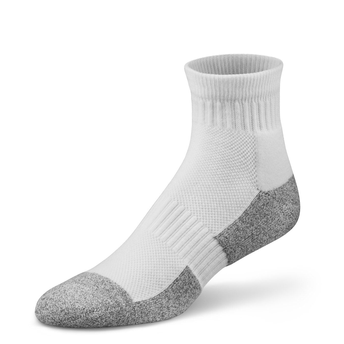 Dr. Comfort Diabetic Ankle Socks for Men and Women, Non-Binding and Breathable (1 Pair) - Medium, White