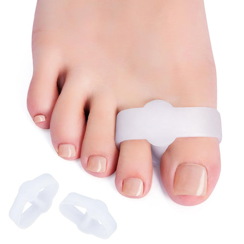 Zinyakon 12-Pack Bunion Corrector - Gel Toe Separators W/ 2 Loops, Big Toe Spacers for Women and Men, Toe Corrector and Straight