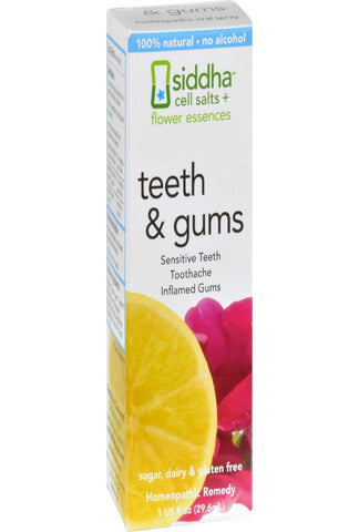 Siddha Remedies Teeth & Gums Spray for Gums & Toothache Relief, Sensitive Teeth | 100% Natural Homeopathic Remedy with Cell Salt