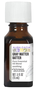 Essential Solutions Gray Matter Batter Aura Cacia 0.5 oz Liquid