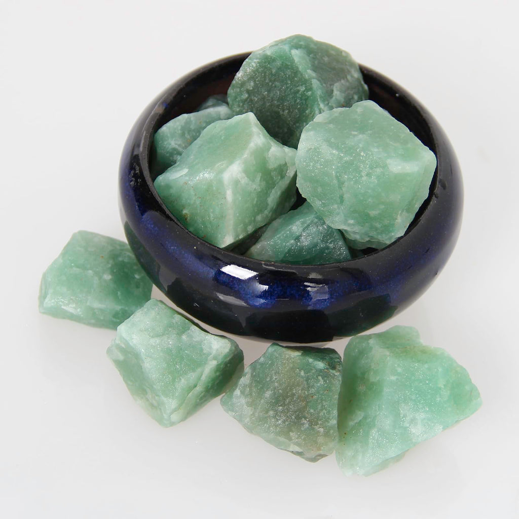 1.1lb Bulk Raw Green Aventurine Rough Crystal-Natural Green Aventurine Raw Stones Crystal for Tumbling, Cabbing, Fountain Rocks,