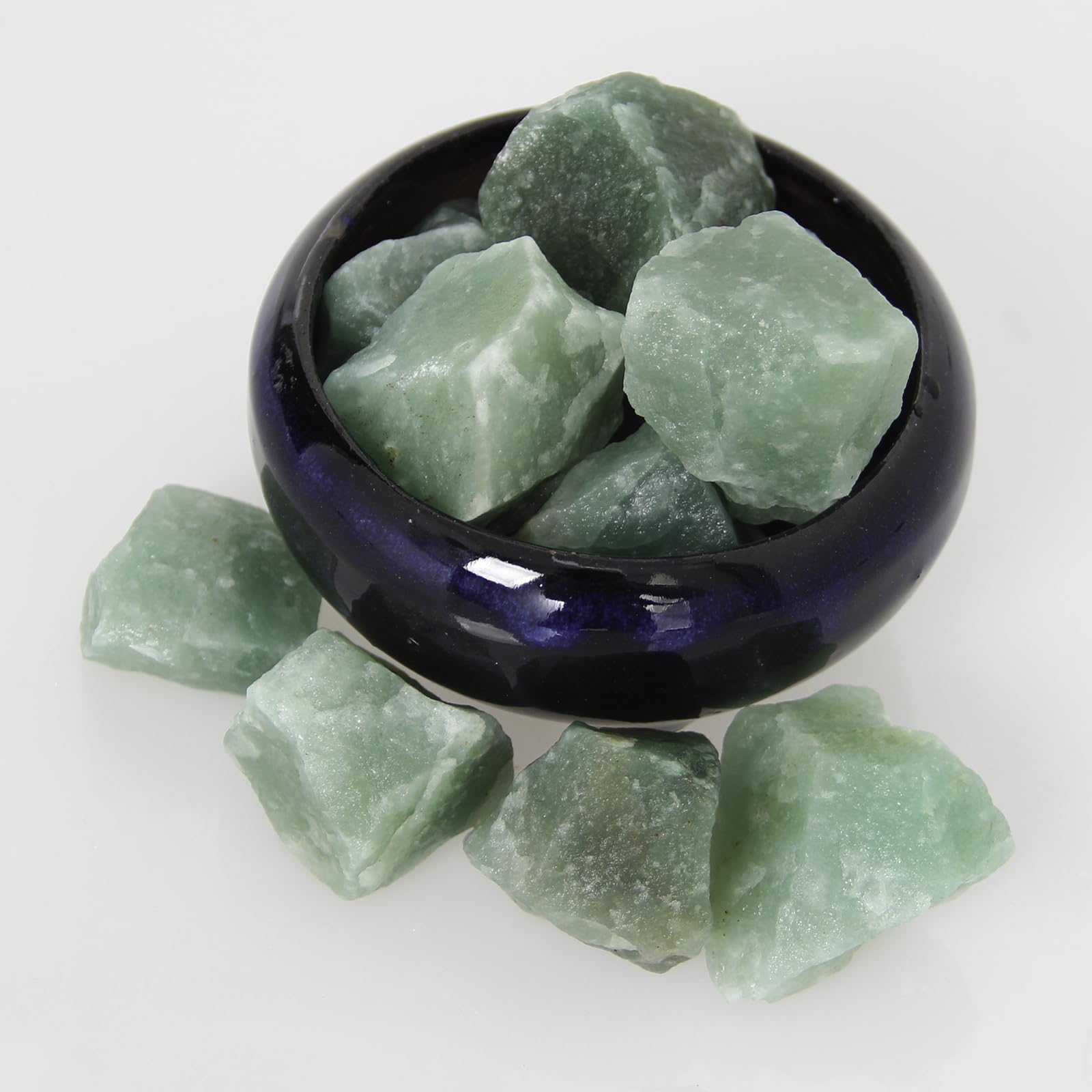 1.1lb Bulk Raw Green Aventurine Rough Crystal-Natural Green Aventurine Raw Stones Crystal for Tumbling, Cabbing, Fountain Rocks,