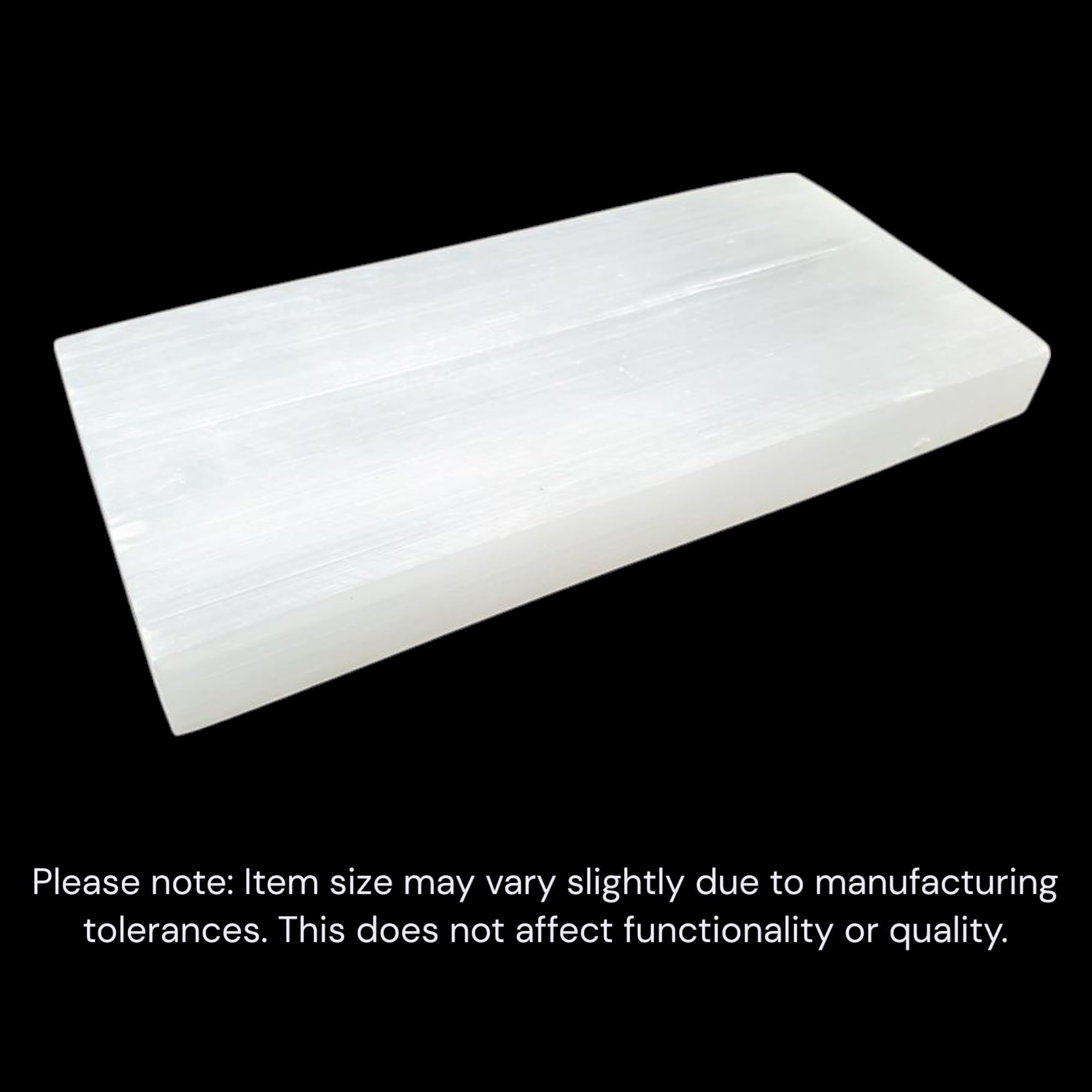 New Age Imports, Inc. ~ Premium Quality Selenite Charging Plate 8x4'' - Approx. 2 LBs. Great for Wicca, Reiki, Healing, Metaphys