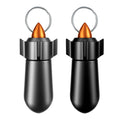 2 Packs Pill Keychain, Pill Case, Waterproof Pill Holder, Portable Pill Container, Aluminum Alloy, Single Chamber, Small Pocket 
