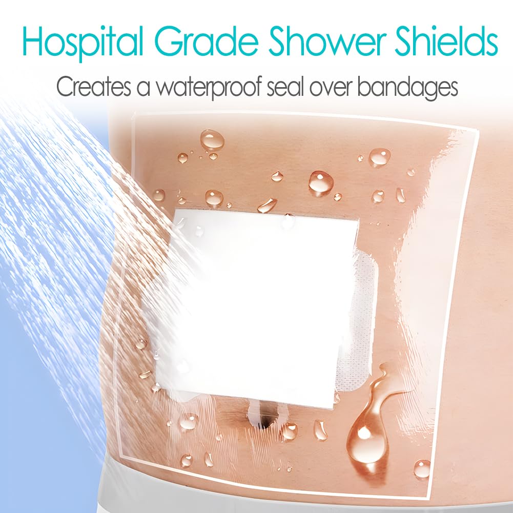 Waterproof Dialysis Port Shower Cover Pd Catheter Shower Shields Chemo Port Shower Protector 6x6 Picc Line Bandage with Non-Stic