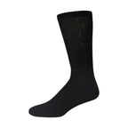 12 Pairs of Cotton Diabetic Neuropathy Crew Socks (13-16, Fits Men's Shoe Size 12-14.5, Black)