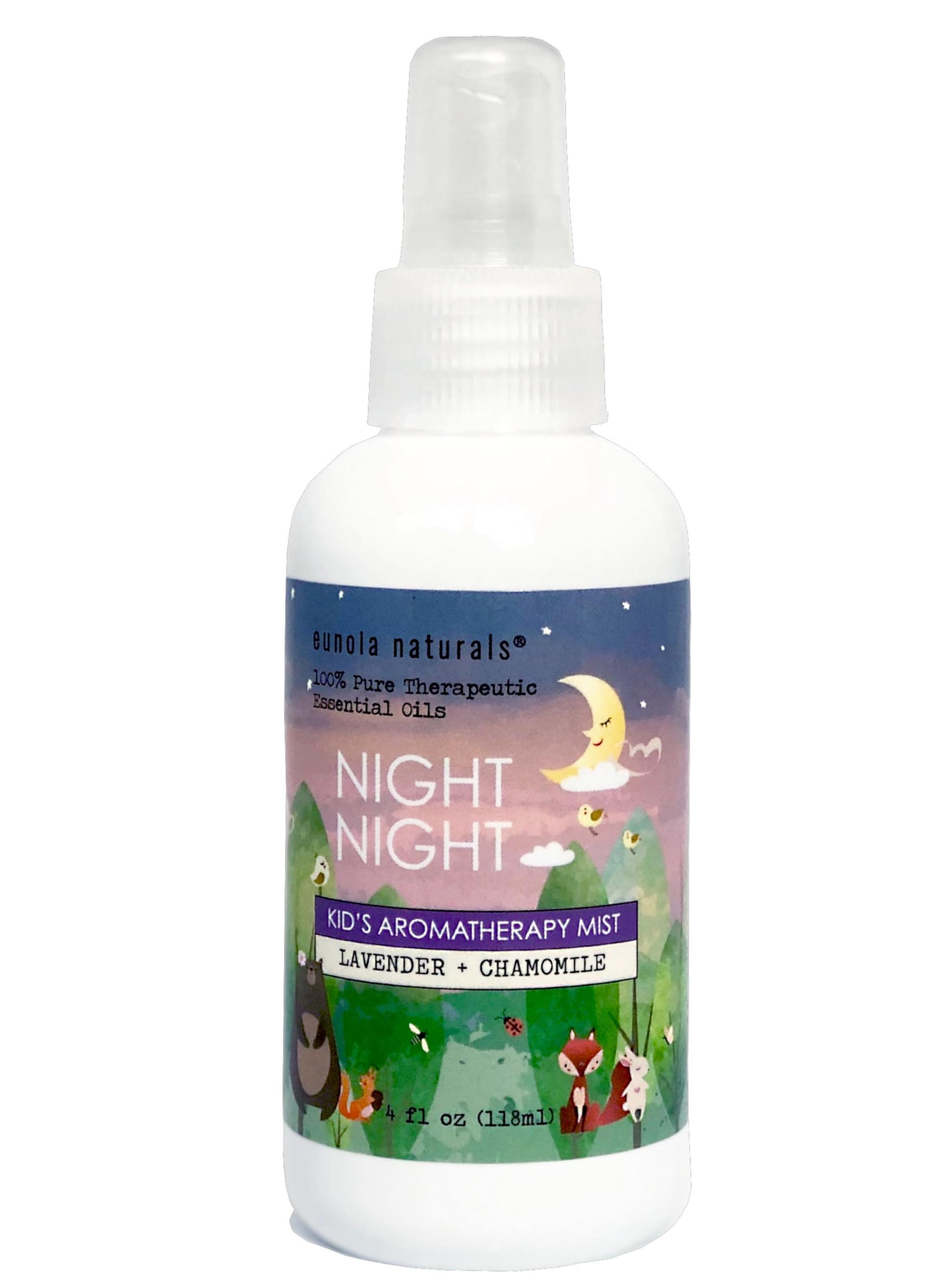 Night Night Kids Lavender Sleep Spray, Lavender + Chamomille Aromatherapy, Soothing + Kid Safe Essential Oils, Nightly Routine 