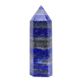 Runyangshi Blue Lapis Lazuli Natural Healing Crystal Wands Height 2-2.4, 6 Faceted Prism Wand Reiki Chakra Stone, Natural Quartz