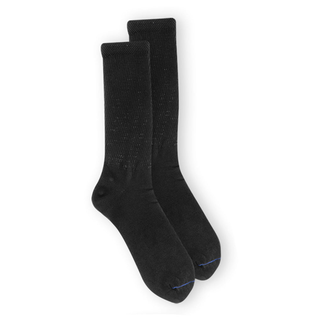 Dr. Scholl's Womens Diabetes & Circulator - 4 6 Pair Packs Non-binding Comfort And Moisture Management Socks, Black, 8-12 US