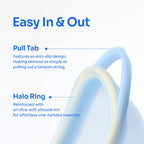 Halo Reusable Menstrual Disc Pod - One-Handed Insertion - Pull Tab for Easy Removal - Medical-Grade Silicone - Menstrual Cup, Ta