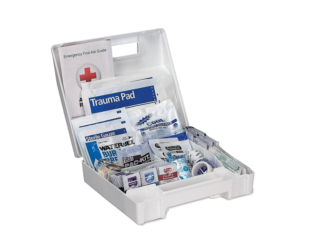 First Aid Only 90562 ANSI A 2015 and OSHA Compliant First Aid Kit, 25-Person Emergency First Aid Kit for Business, Home, Car, an