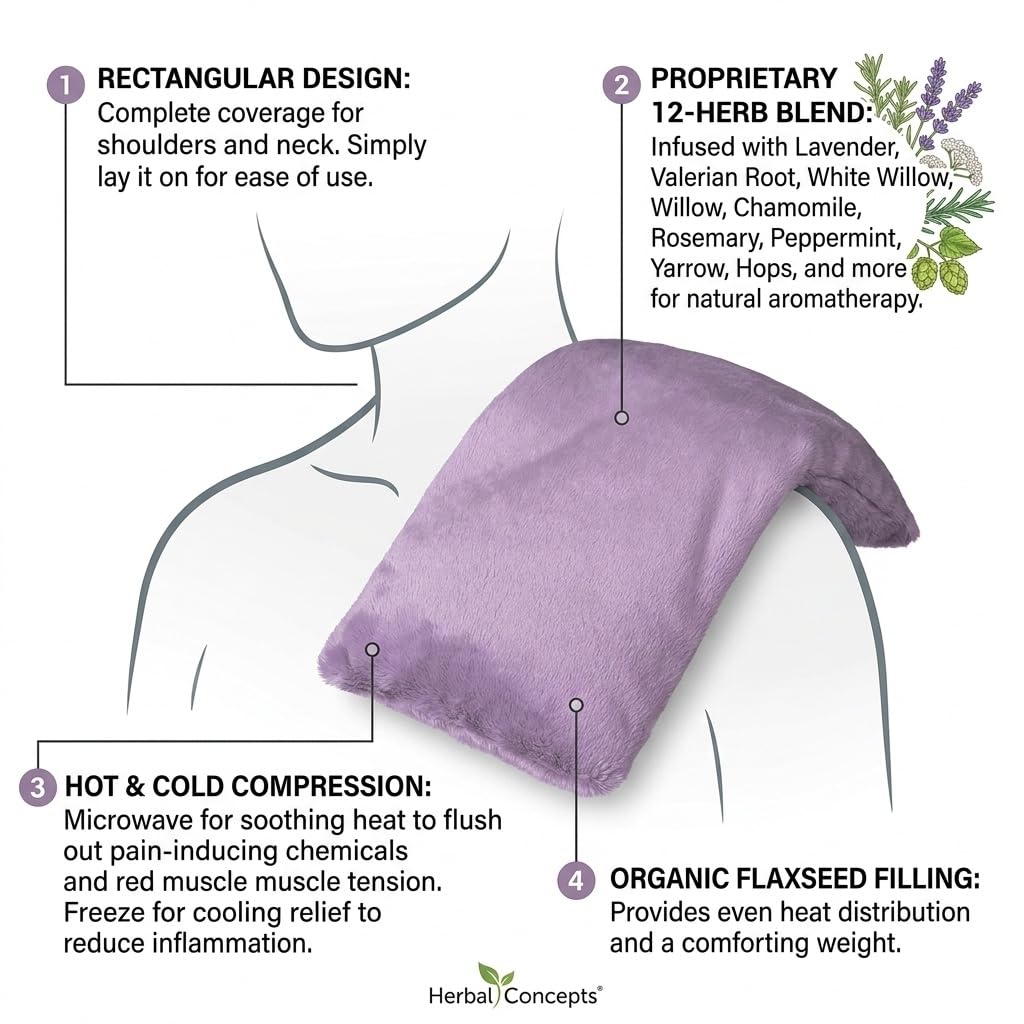 Comfort Pac Hot/Cold Aromatherapy Rectangular Shaped for Soothing Stress and Pain Relief