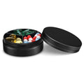 Aufew Small Metal Pill Case, 3 Compartment Travel Pill Organizer for Purse Pocket, Portable Pill Container for 3 Times a Day Pil