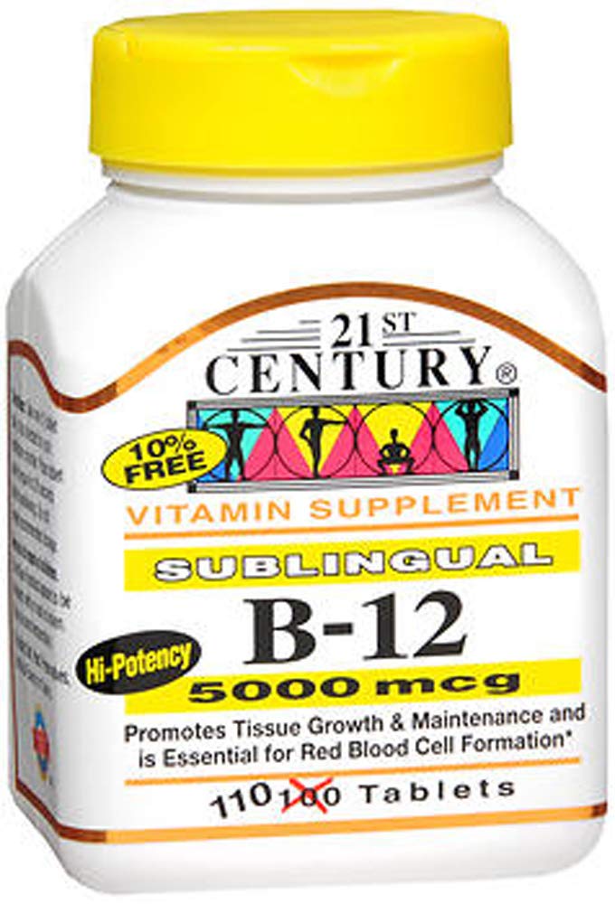 21st Century B-12 5000 mcg Tablets Sublingual - 110 Tablets