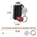 JFGLORIX Asthma Inhaler Holder Keychain Retractable Clip PU Leather Portable Travel Handy Holder for Kids and Adults, Inhaler No