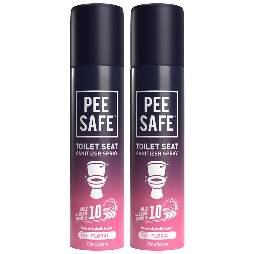Peesafe Pee Safe Toilet Seat Sanitizer Spray (75Ml  Pack Of 2)  Floral | Reduces The Risk Of Uti & Other Infections | Kills 99