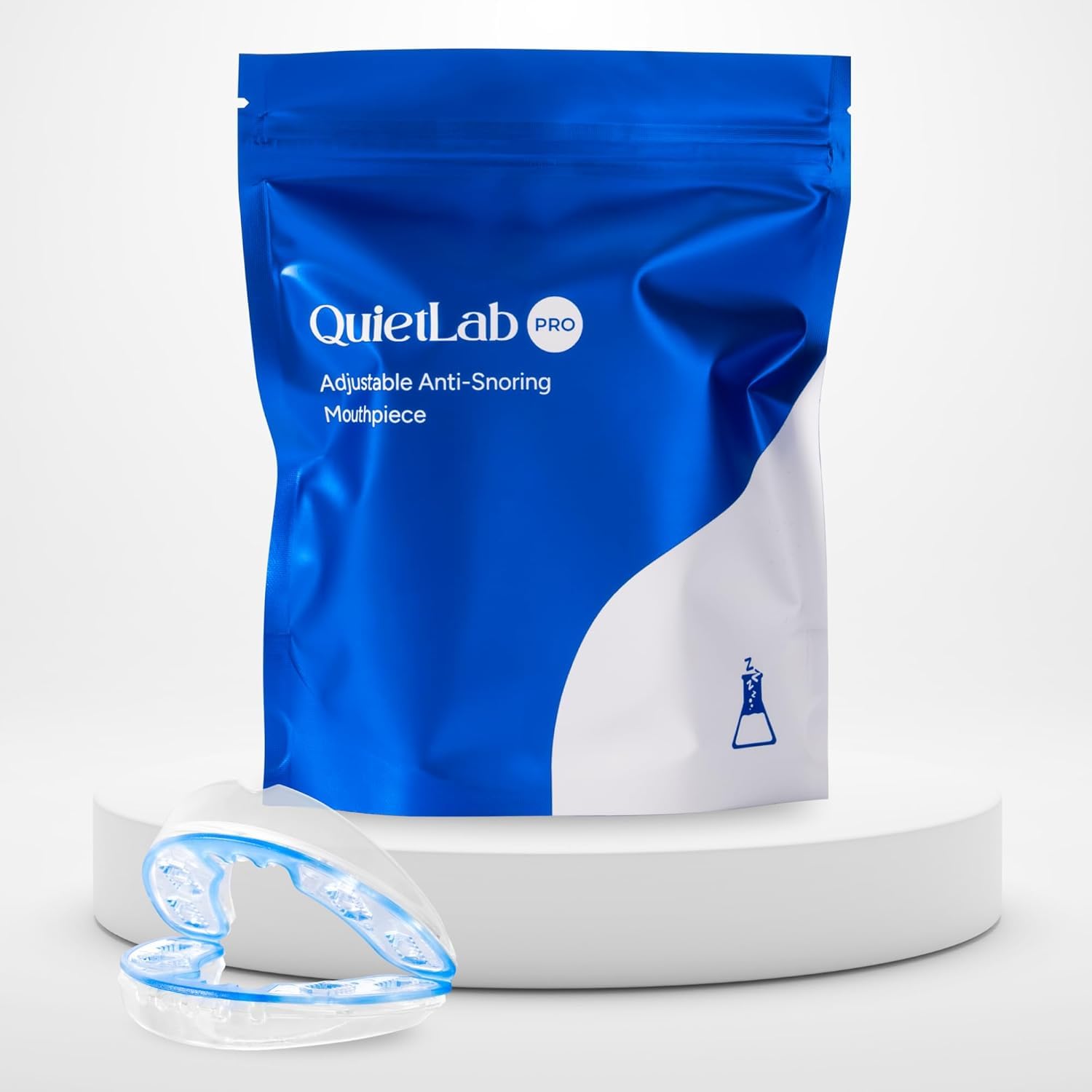 QuietLab Pro Anti-Snoring Mouthpiece - Adjustable Snoring Mouth Guard, Orthodontist Designed, No Boiling Required - BPA-Free Med