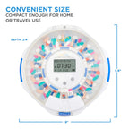 LiveFine Automatic Pill Dispenser with 28-Day Electronic Medication Organizer, 6 Dosage Rings, LCD Display with Sound & Light Al