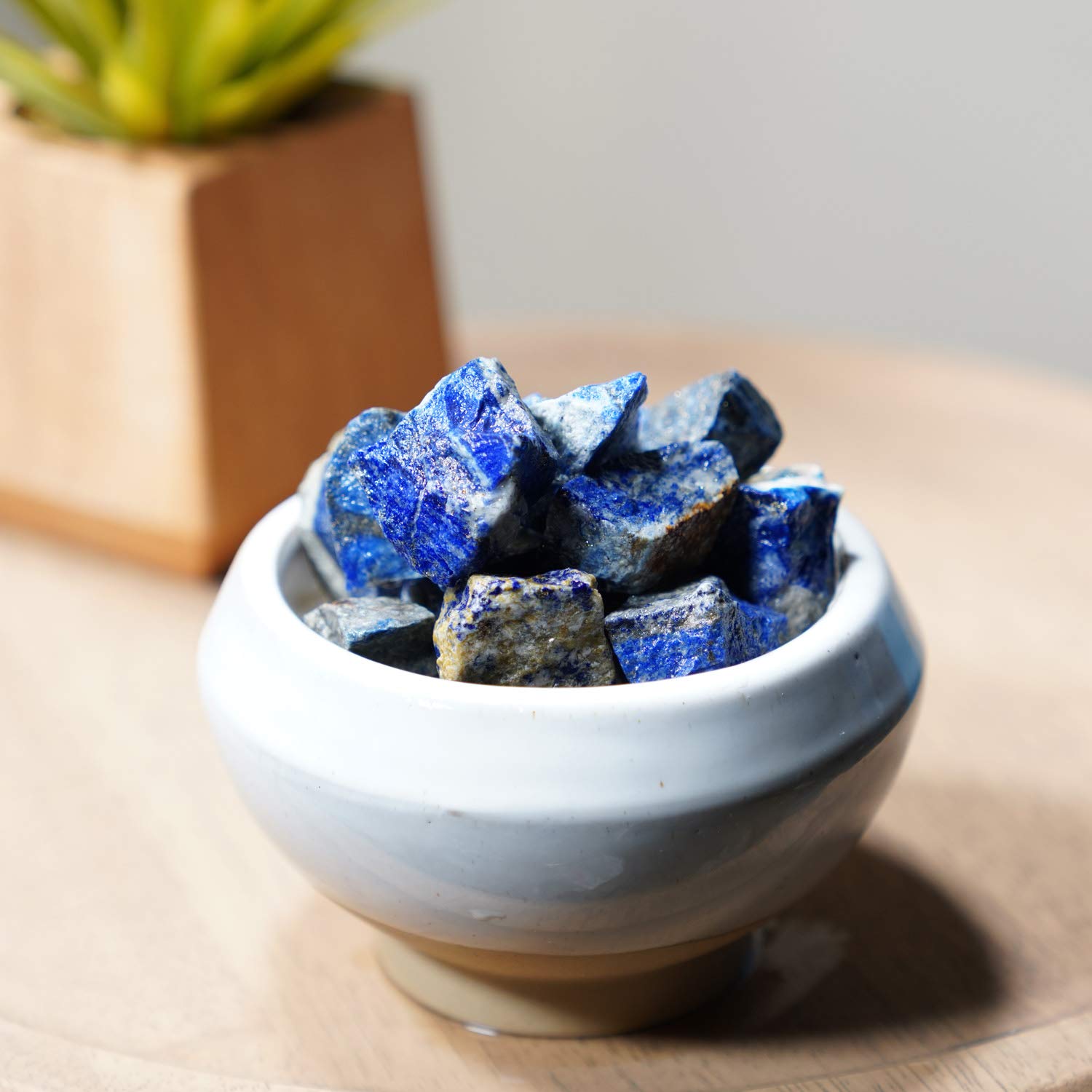 Crystal Allies 1 Pound Bulk Rough Lapis Lazuli Reiki Crystal Healing Stones Large 1''