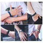 Faruxue Anti-Static Wristband Rhombus Cordless Silicone Bracelet Anti Static Balance Anion Not Easy Fall Off Adjustable Antistat