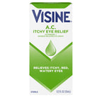 Visine A.C. Itchy Eye Relief Eye Drops with Astringent Zinc Sulfate & Redness Reliever Tetrahydrozoline HCl for Relief of Red, I