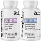 Youth & Tonic Water Retention Pills for Women and Hormone Balance Capsules for Swelling & Loss of Water and to Maintain Healthy 