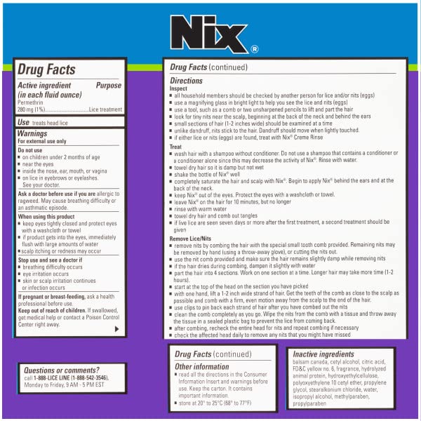 NIX Crme Rinse, Box
