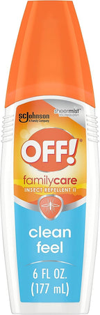 OFF! FamilyCare Clean Feel Insect & Mosquito Spritz, Bug Spray 6 oz
