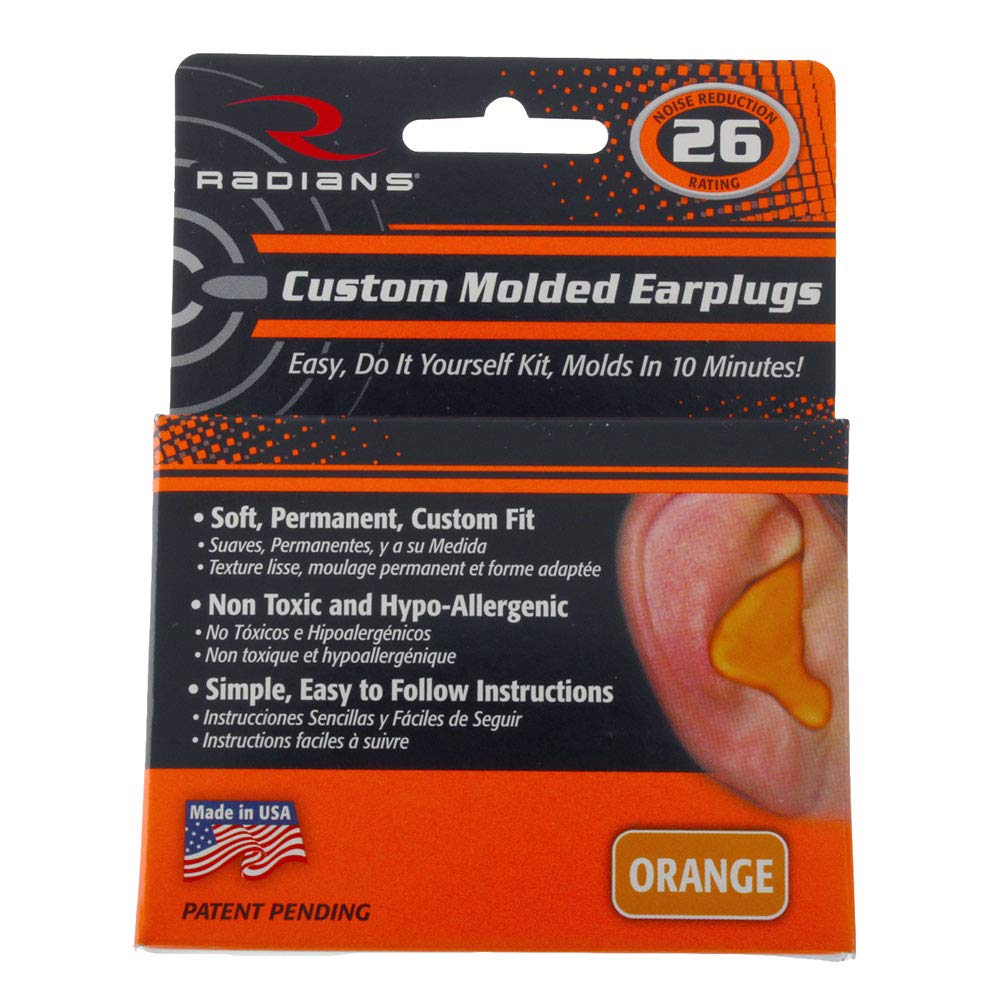 Radians CEP001-O CEP001-0 Custom Molded Earplugs, Orange