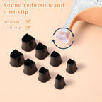 COMNICO 8 Pairs High Heel Protectors Heel Caps Shoes Replacement Tips Pin Non-Slip Anti-Noise Stiletto Heel Stoppers Covers Sile