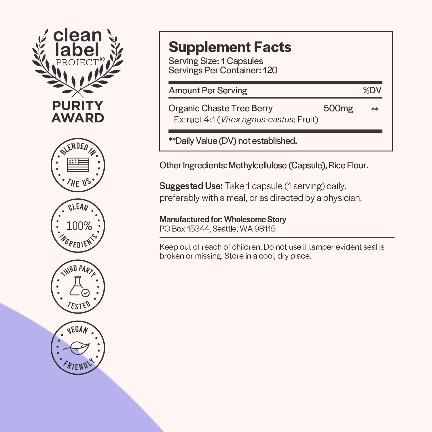 Vitex Supplement for Women | Vitex Chasteberry Supplement for Women | Chaste Tree Berry Supplement | Vitex Agnus-Castus | Vitex