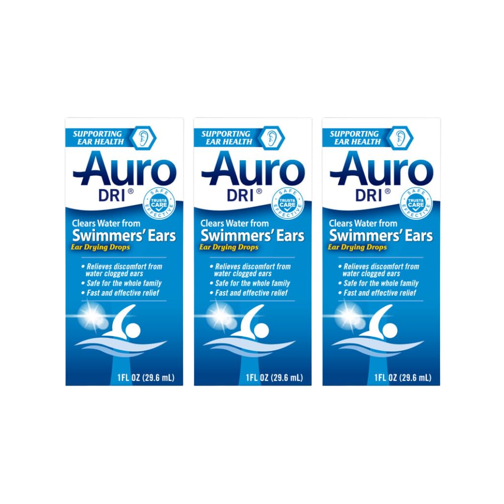 Auro-Dri Ear Water-Drying Aid, Helps Swimmers Ear, 1 Fl Oz (Pack of 3)