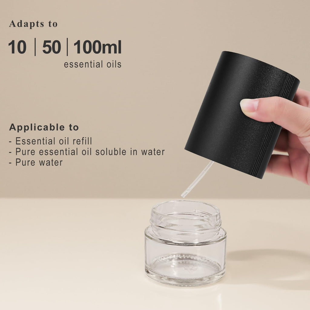 Aeeteek Essential Oil Diffuser, Waterless Scent Diffusers for Home, 100ml Capacity Atomizing Humidifier, Rechargeable Air Freshe