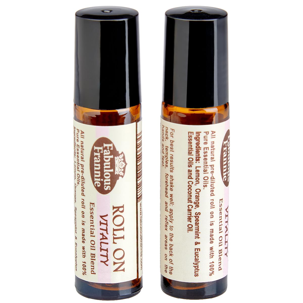 Fabulous Frannie Vitality Essential Oil Blend Roll-On 10 ml Pref-Diluted Made with Pure Essential Oils