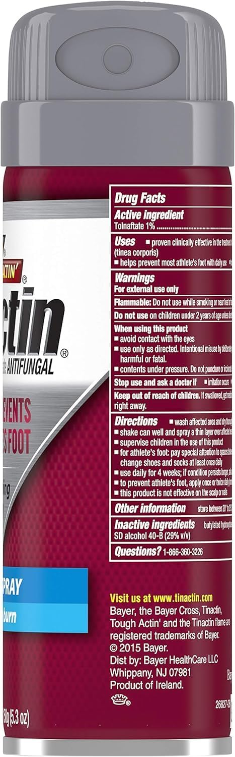 Tnactin Athletes Foot Anti-fungal Liquid Spray 5.3 oz (Pack of 3)