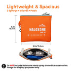weefla 10 Empty Naloxone Carry Bag Kit, Fits 2 Pack Nasal Sprays, for Opioid Overdose Emergency, Clip-on Pouch & Splash Resistan