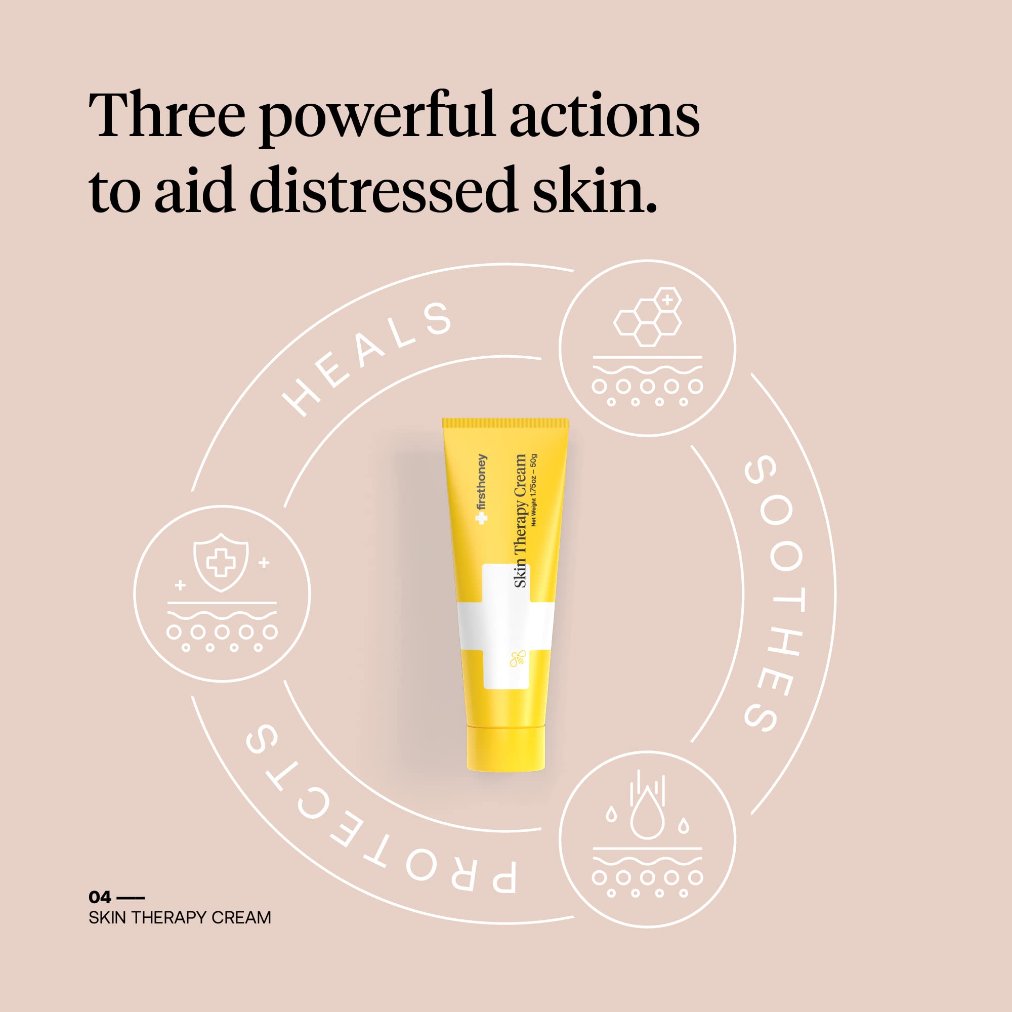 First Honey Manuka Honey Cream for Dry & Itchy Skin | Fast Relief for Eczema, Rosacea, Psoriasis, & Dermatitis | Natural & No Fi