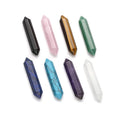 CrystalTears 3pcs Clear Quartz Healing Crystal Wands Hexagonal Double Terminated Crystal Points Prism Bar Polished Tumbled Stone